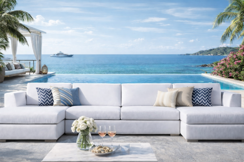 Mauritius Bespoke Outdoor Sofa / Twin Chaise Sofa