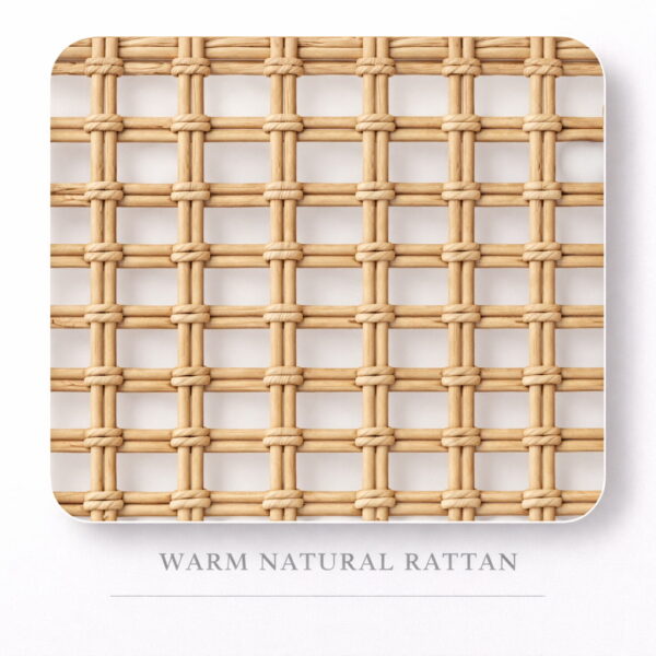 Warm Natural Rattan - Wide Weave